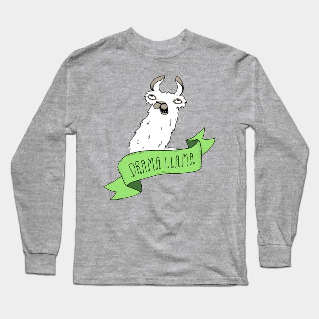 Drama Llama Long Sleeve T-Shirt by agrapedesign